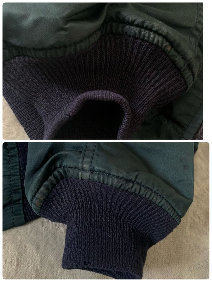 90s ALPHA MA-1フライトジャケット USA製 IDEAL XL 紺色