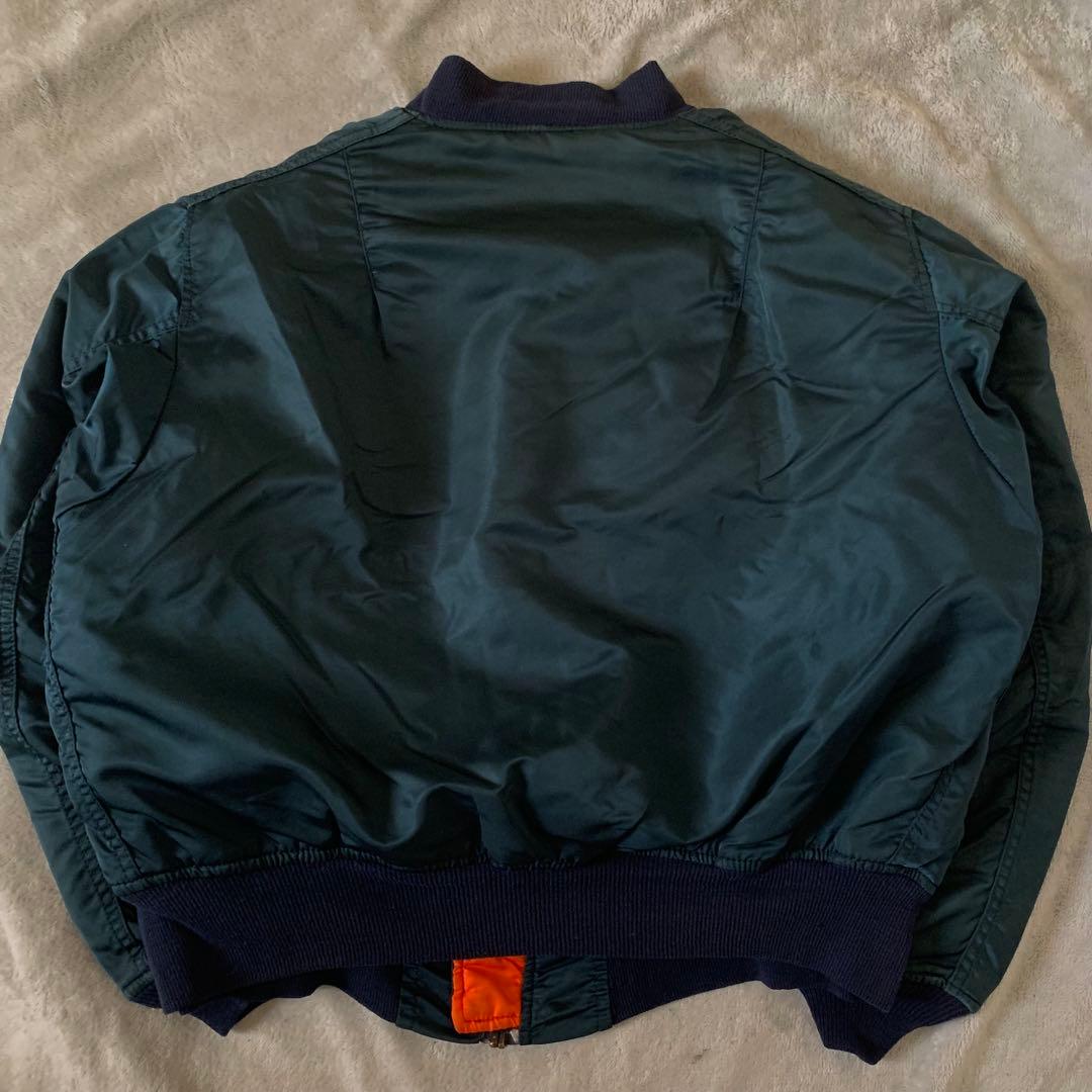 90s ALPHA MA-1フライトジャケット USA製 IDEAL XL 紺色