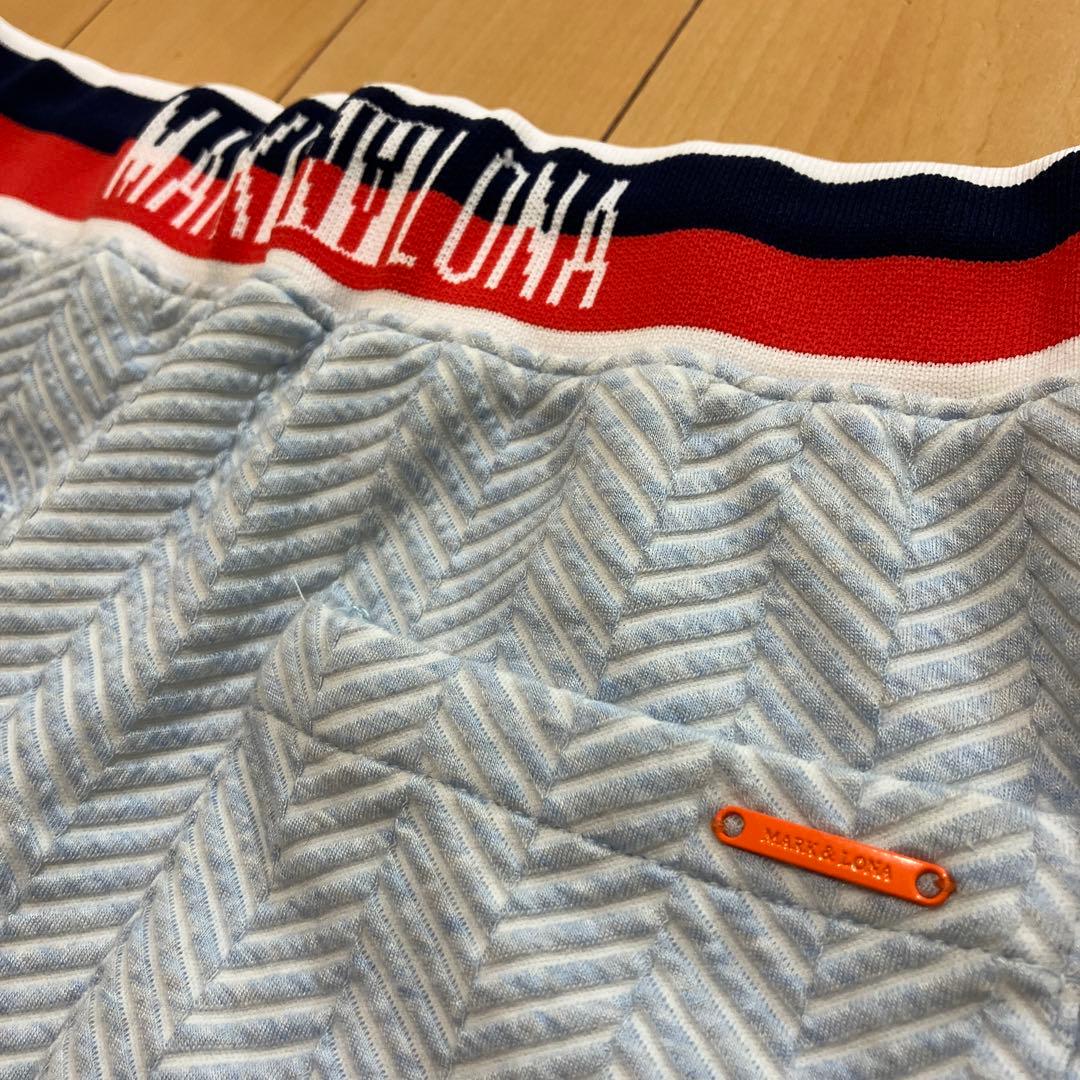 マークアンドロナ　MARK&LONA スカート　水色　ヘリンボーン　40サイズ