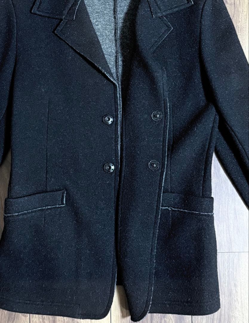 Y's ワイズ ヨウジヤマモト ブラック テーラードジャケット レディース