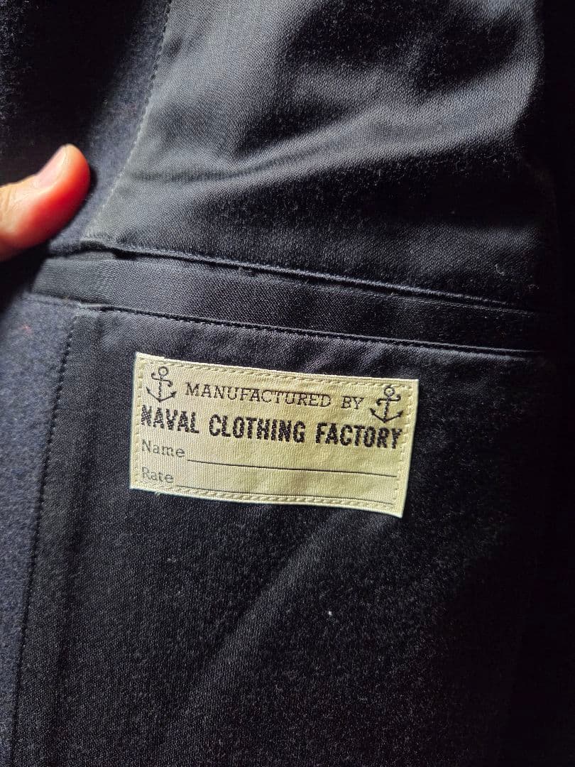 バズリクソンズ　Pコート　36　ネイビー　ウール　東洋エンタープライズ