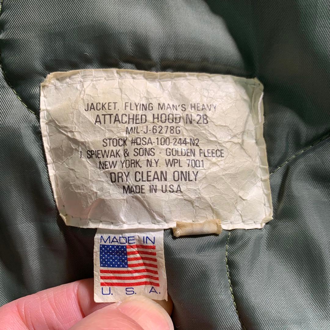 I.SPIEWAK 米国製 N-2B XLサイズ フライトジャケット オリーブ