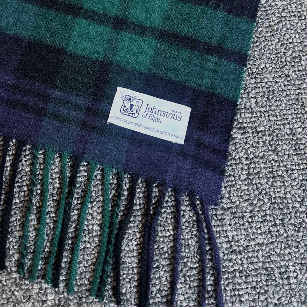 Johnstons✳︎ジョンストンズのマフラー✳︎ブラックウォッチ✳︎正規品ほぼ新品✳︎
