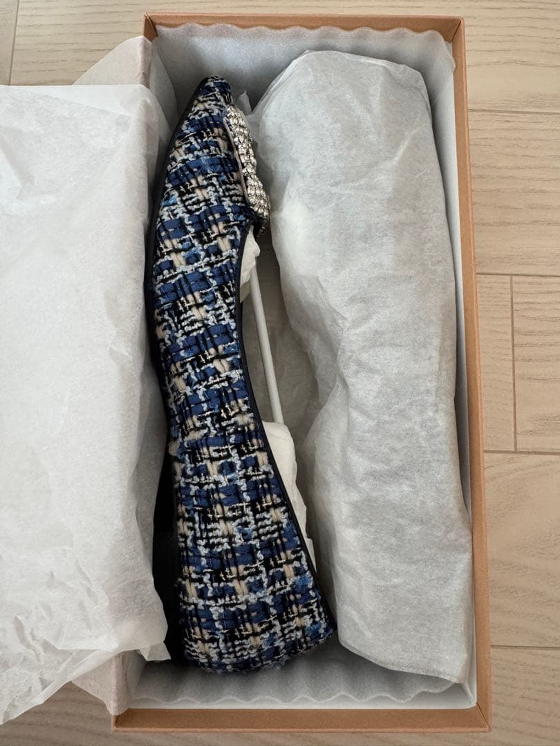 OHGA ツイードビジューパンプス