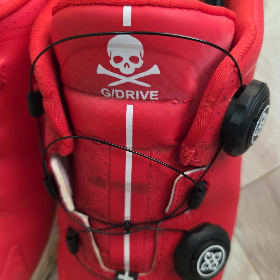 ジーフォア レッド ゴルフシューズ