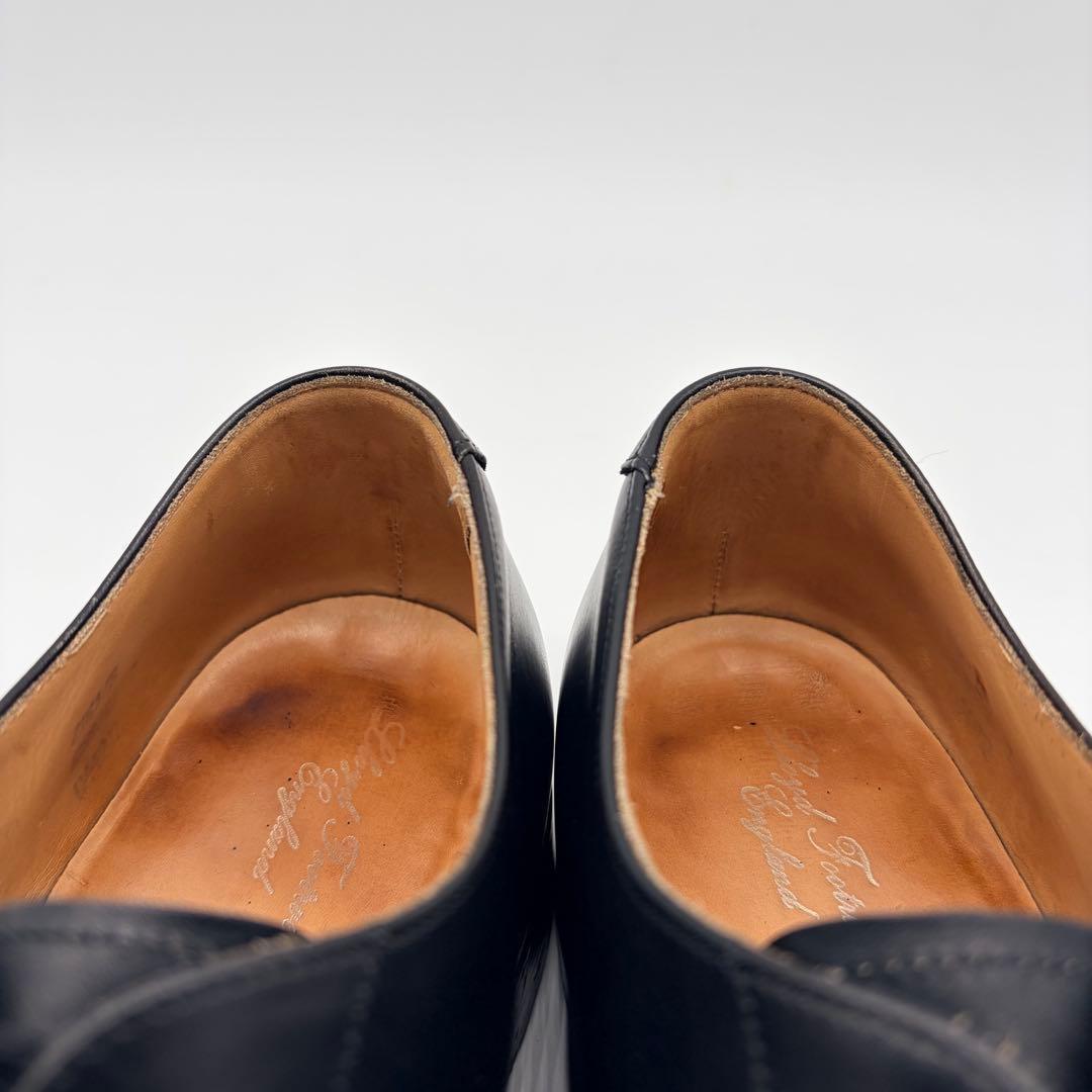 チーニー ロイドフットウェア別注 ストレートチップ UK7 黒 内羽根 革靴