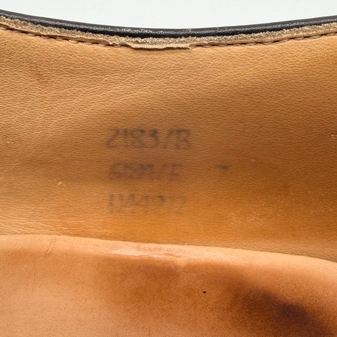 チーニー ロイドフットウェア別注 ストレートチップ UK7 黒 内羽根 革靴