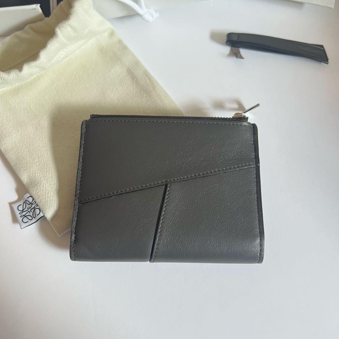 【最終値下げ】LOEWE パズル スリム コンパクト ウォレット(ダークグレー)