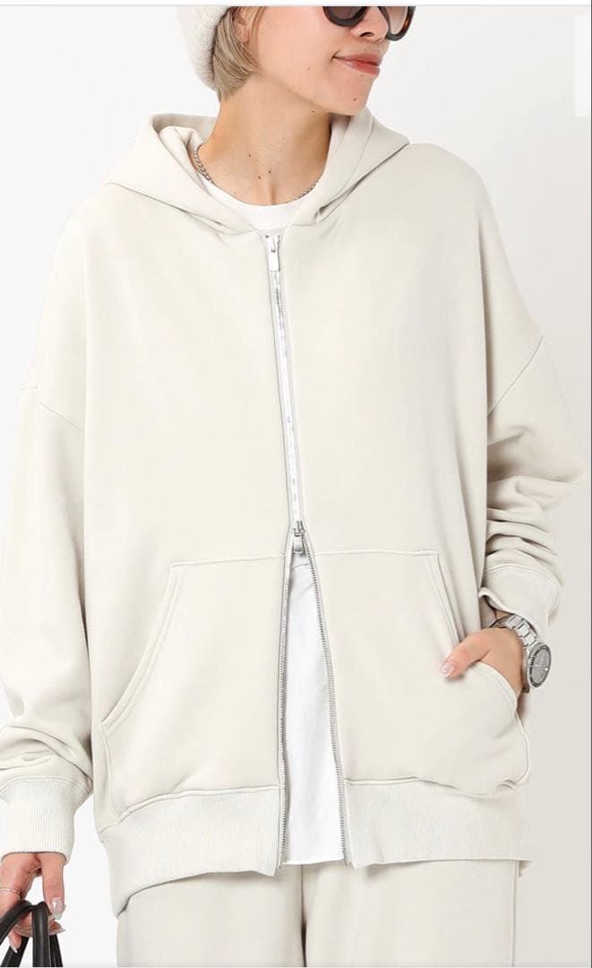 AP STUDIO New Warm Zip Hoodie ホワイト