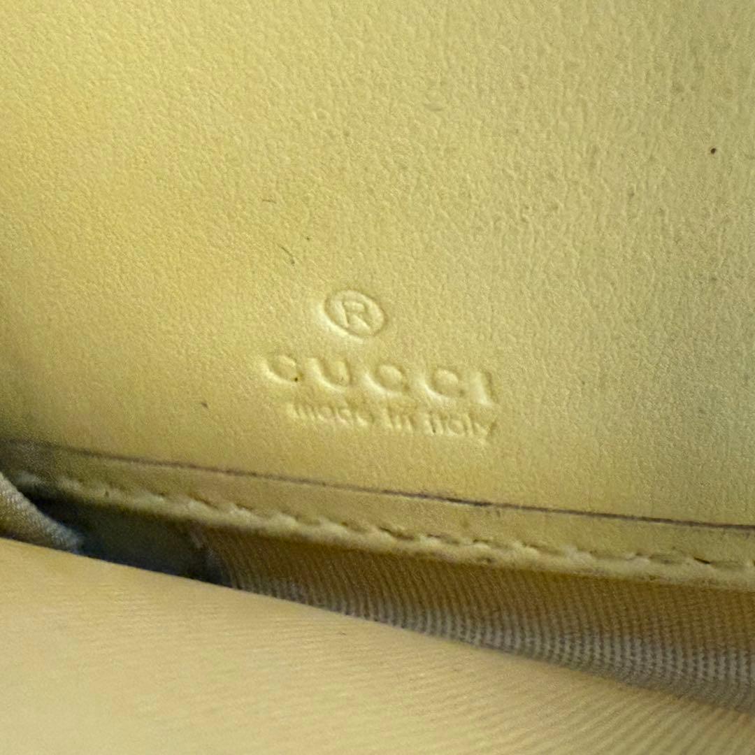 GUCCI GGマーモント キルティング ラウンドジップ 長財布 イエロー 8