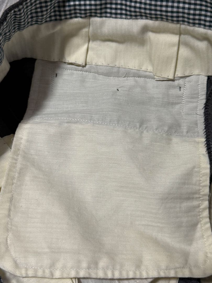 AMBROSI アンブロージ ウール スラックス パンツ チャコールグレー XL