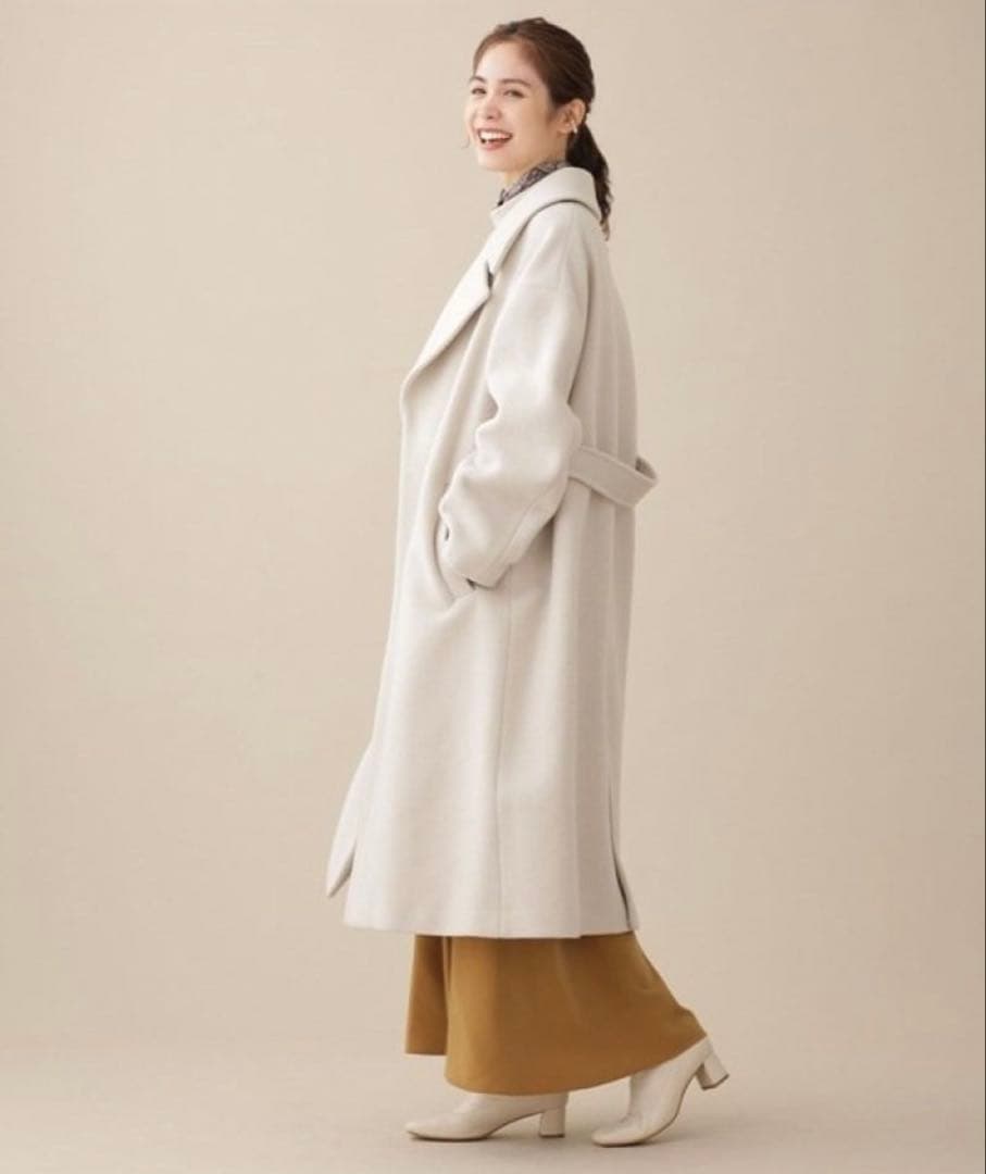 nano UNIVERSE MANTECO ベルテッドチェスターコート 38