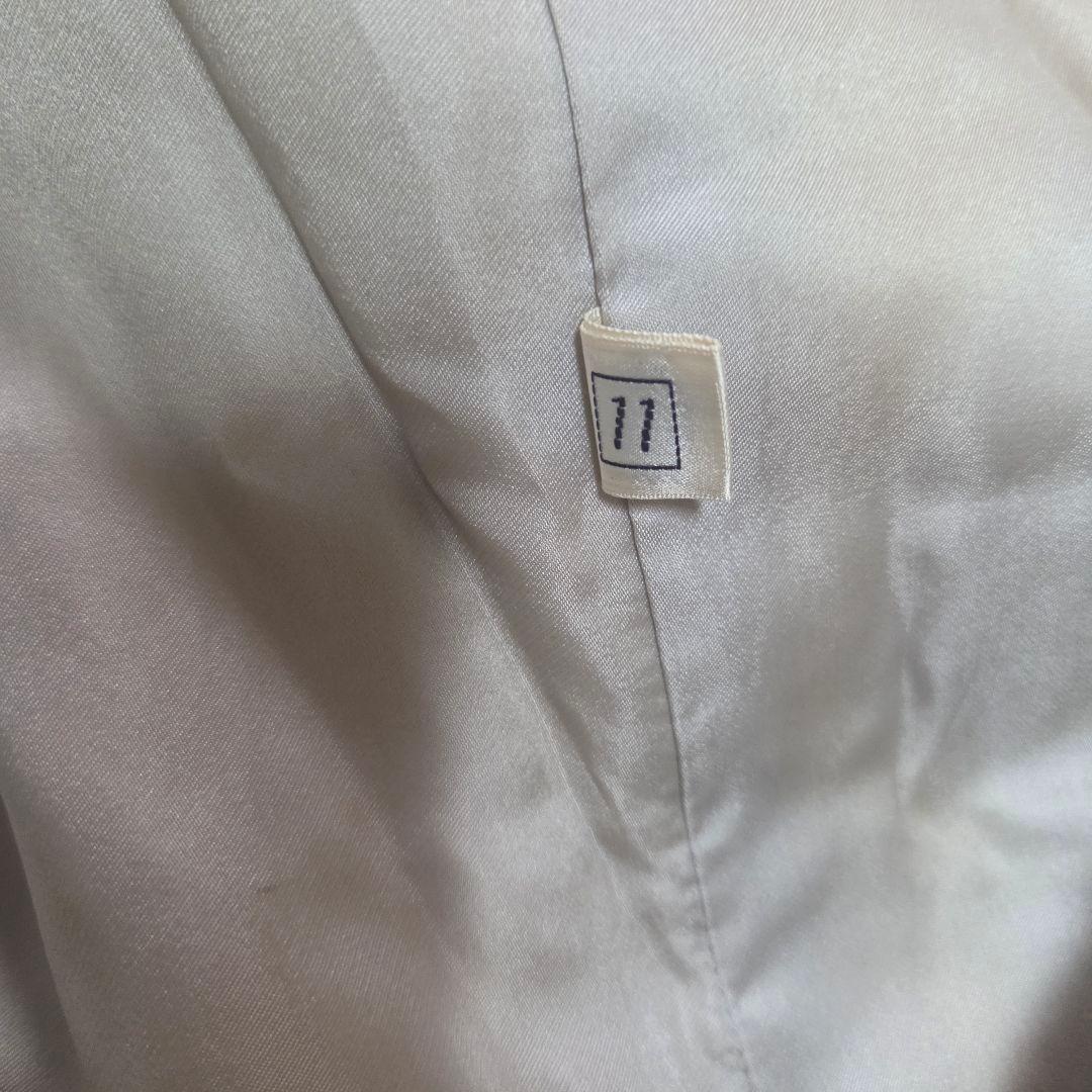 美品 シルバーブルーミンク ハーフコート 着丈67 IEMURA 11号