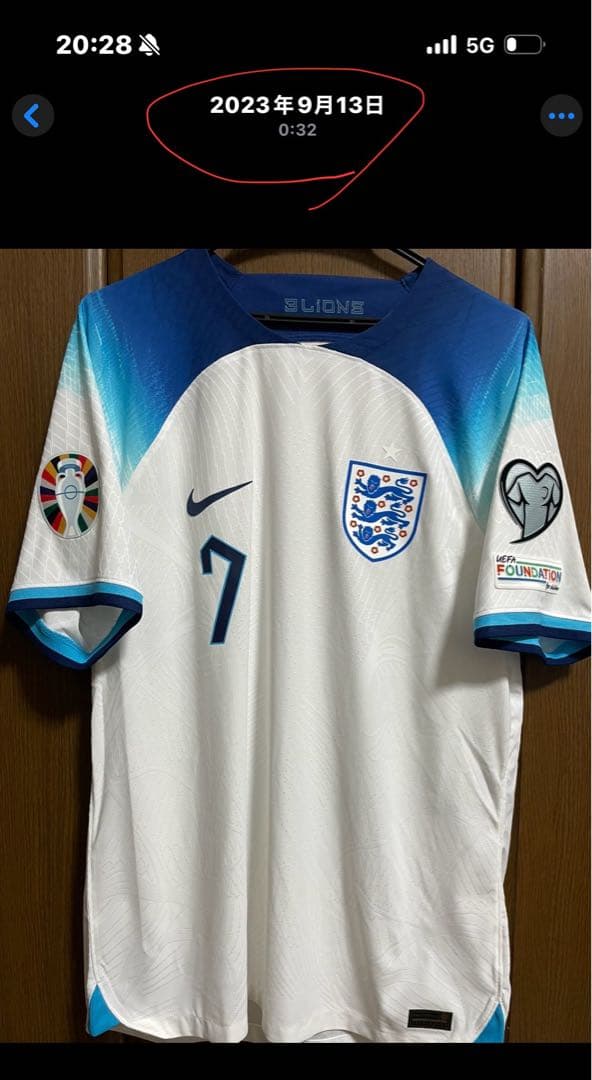ブカヨ サカ イングランド代表 オーセンティックユニフォーム Lサイズ 正規品