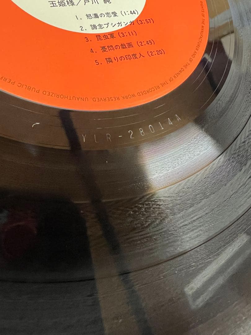 Jun Togawa Tamahimesama LP 邦楽レコード　OBI