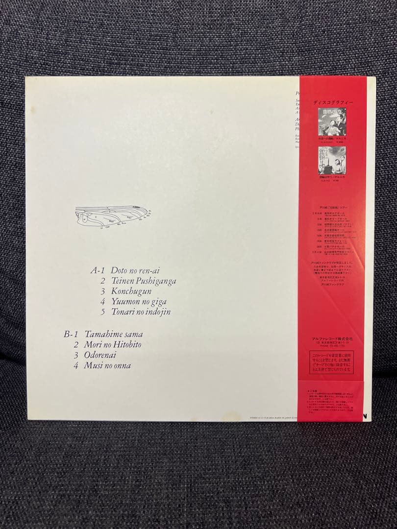 Jun Togawa Tamahimesama LP 邦楽レコード　OBI