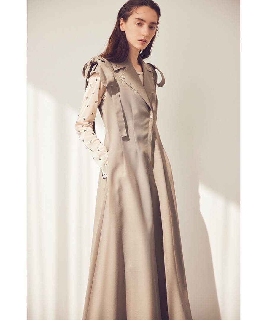 【Aimeine】オールインワン ワイドパンツ ベージュ