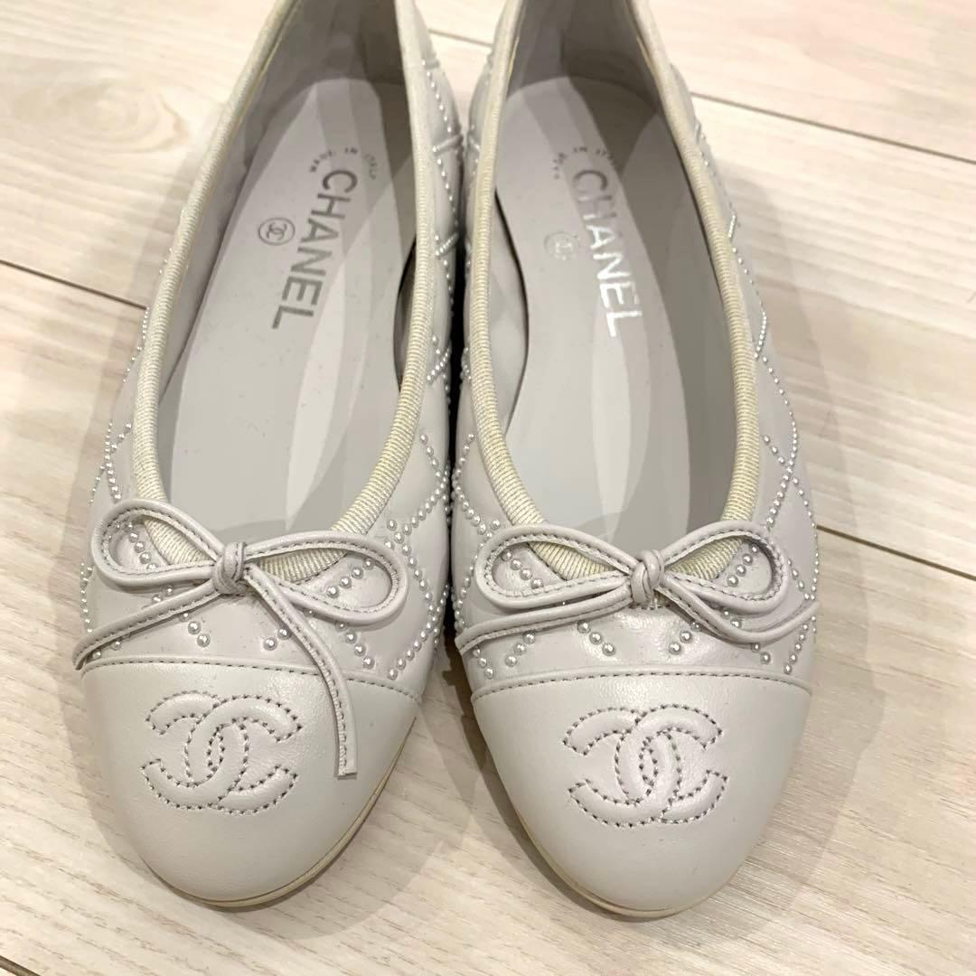 B*E様 CHANEL バレエシューズ ホワイト 34半　新品