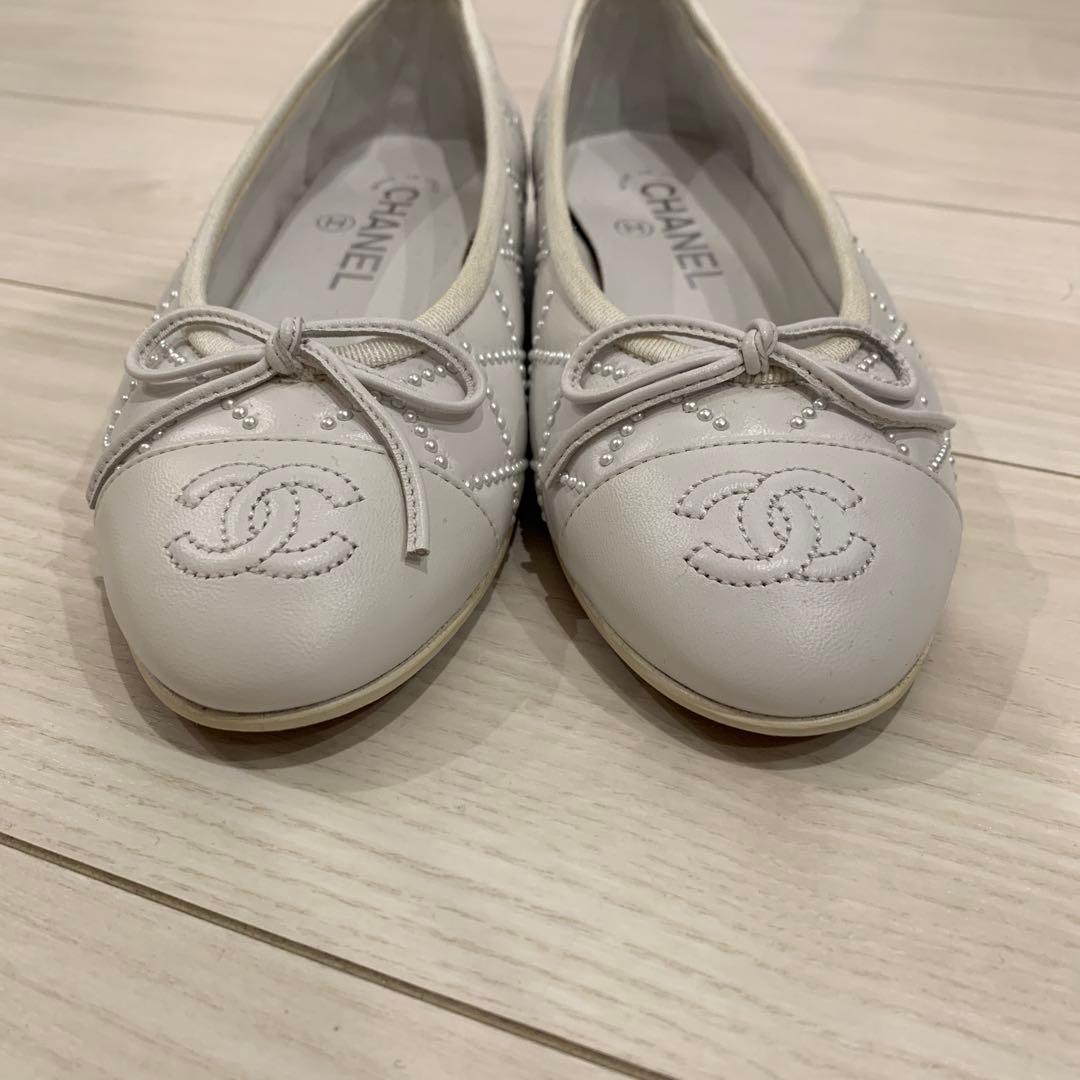 B*E様 CHANEL バレエシューズ ホワイト 34半　新品