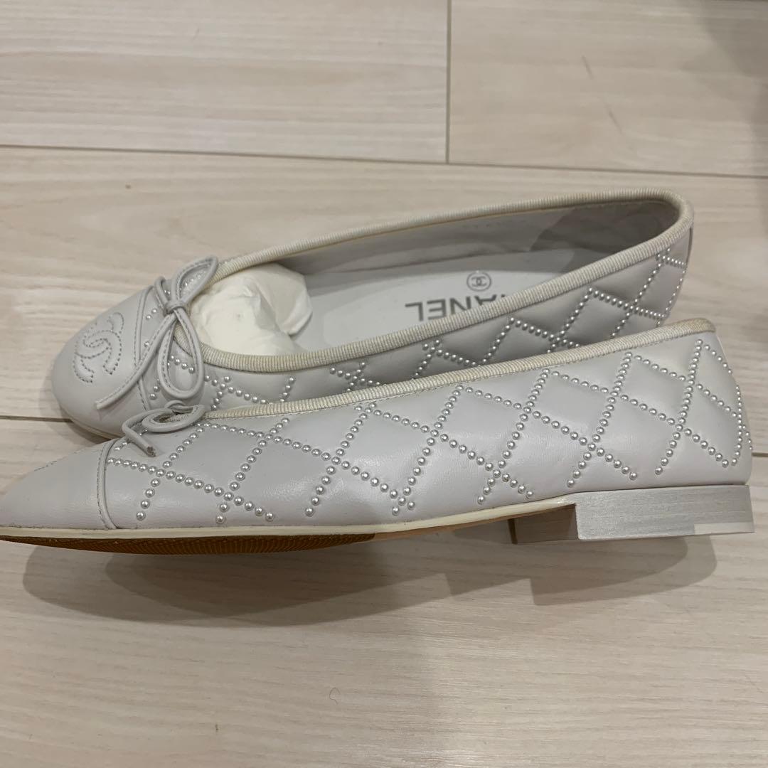 B*E様 CHANEL バレエシューズ ホワイト 34半　新品