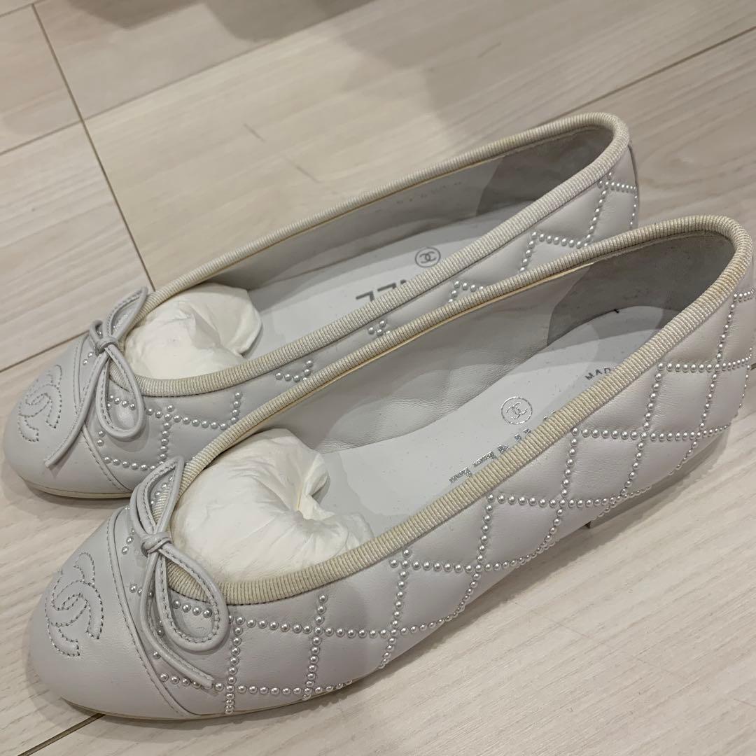 B*E様 CHANEL バレエシューズ ホワイト 34半　新品