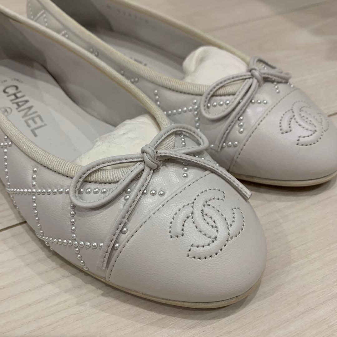 B*E様 CHANEL バレエシューズ ホワイト 34半　新品