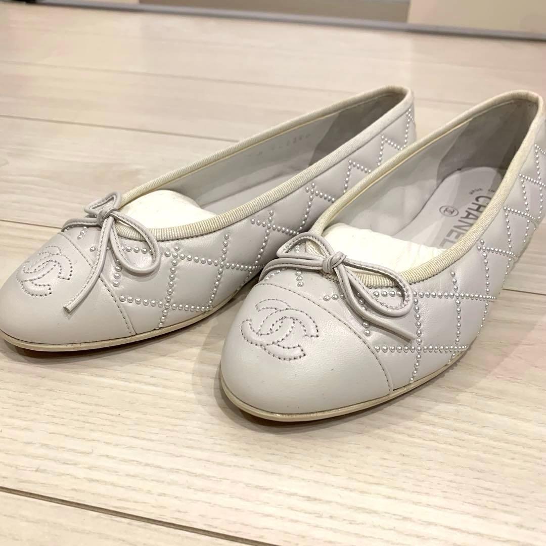 B*E様 CHANEL バレエシューズ ホワイト 34半　新品
