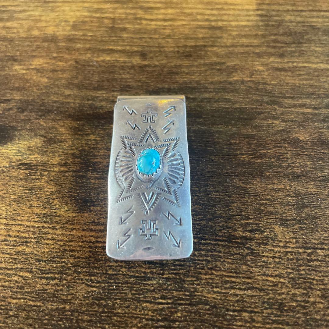 ナバホシルバーマネークリップ