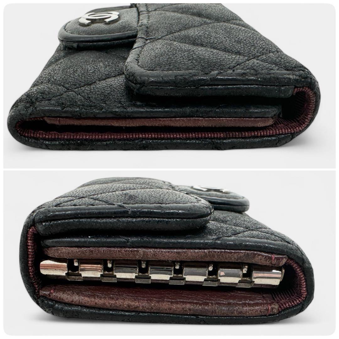 CHANEL マトラッセ ココマーク キーケース キルティング ブラック 黒