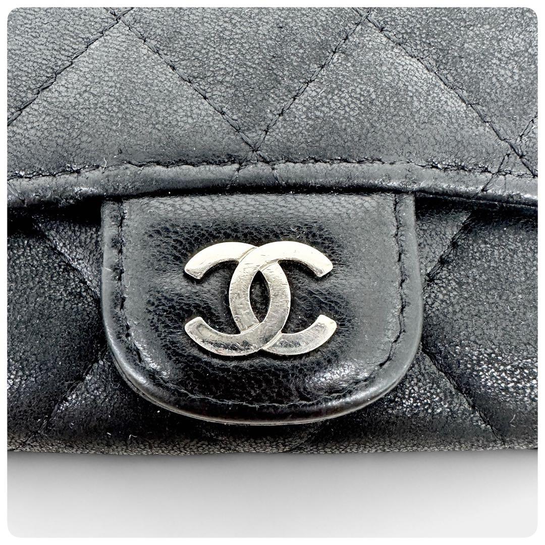 CHANEL マトラッセ ココマーク キーケース キルティング ブラック 黒
