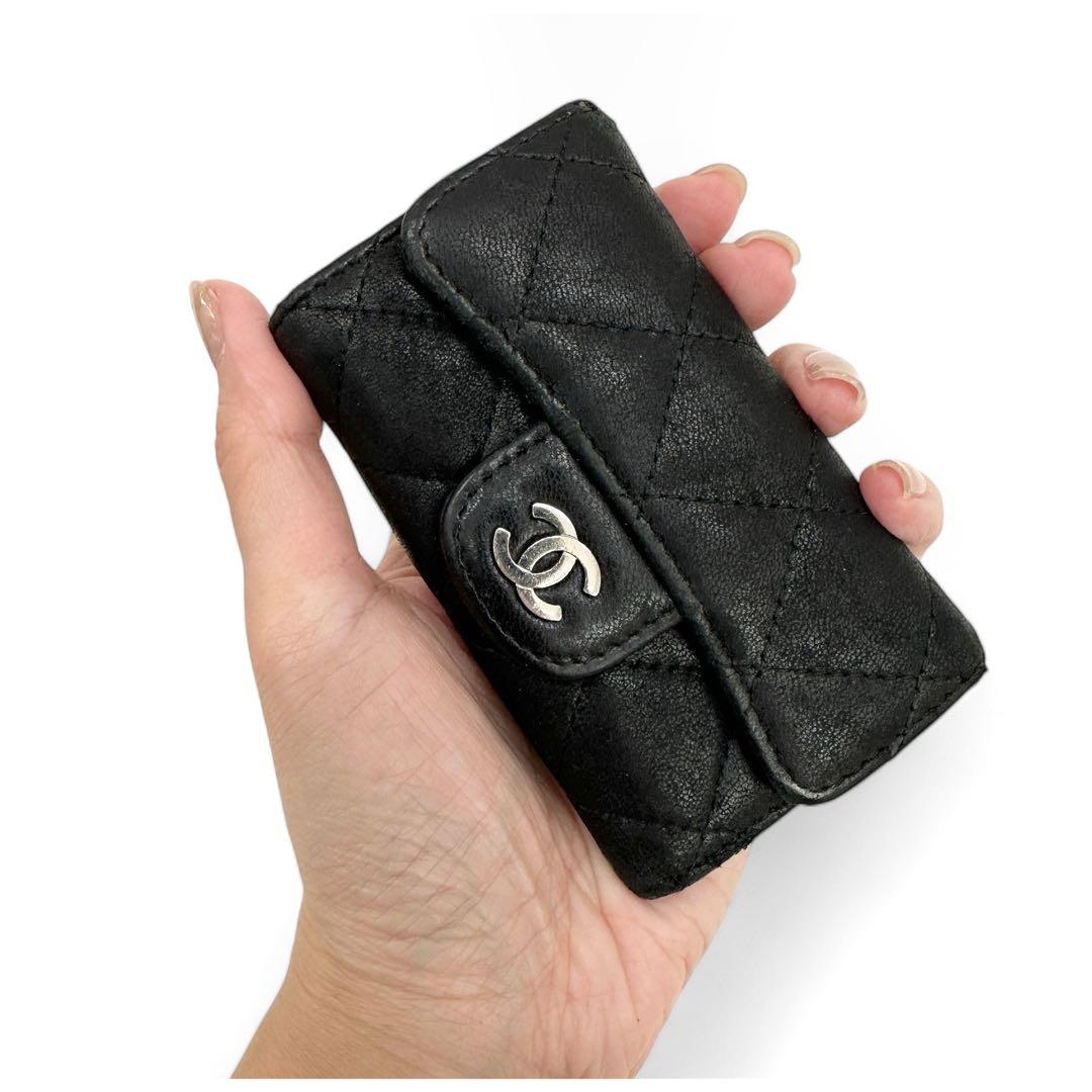 CHANEL マトラッセ ココマーク キーケース キルティング ブラック 黒