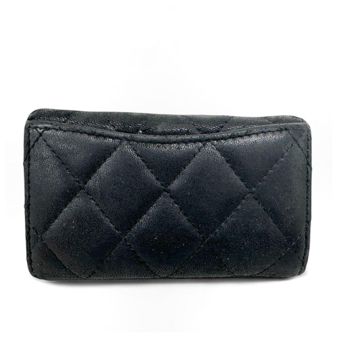 CHANEL マトラッセ ココマーク キーケース キルティング ブラック 黒
