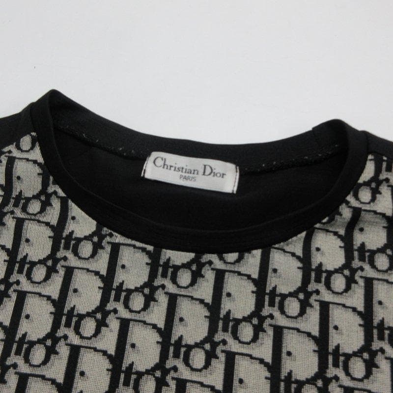 MY1863▲ChristianDior▲トロッター柄　総柄 長袖T イタリア製