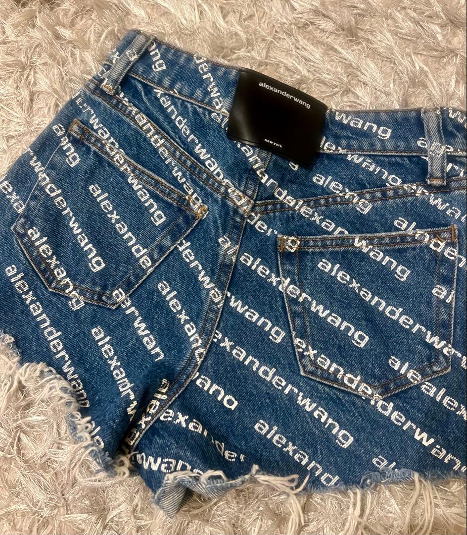 alexanderwang ロゴデニムショートパンツ
