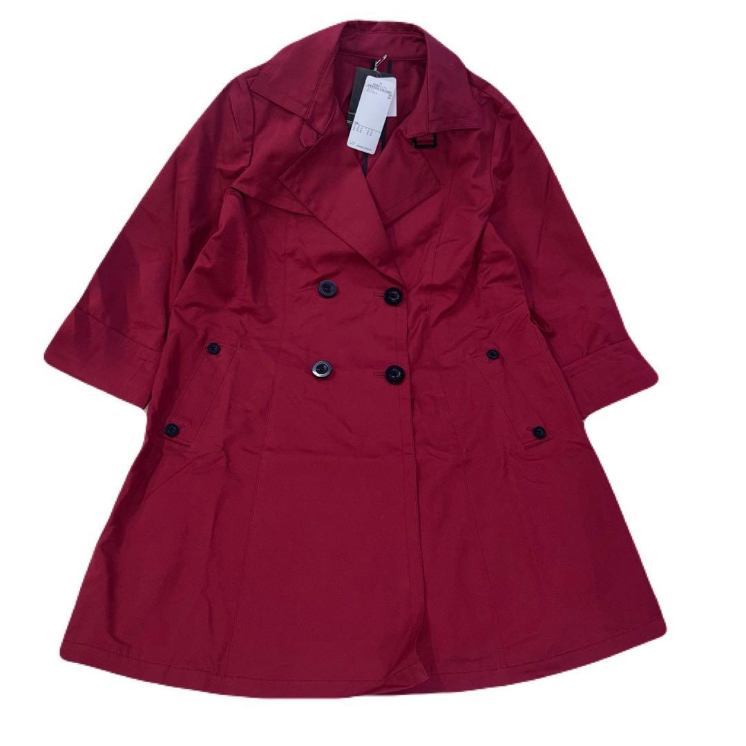 トシ レリアン 未使用 トレンチコート 赤 サイズ13＋ 大きいサイズ