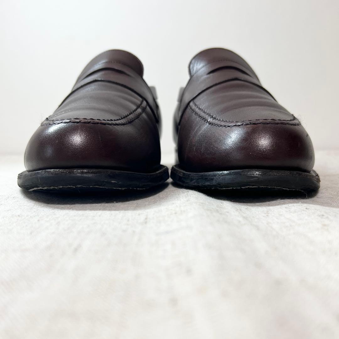 美品★スコッチグレイン ローファー ビジネスシューズ 本革 定番型 幅広