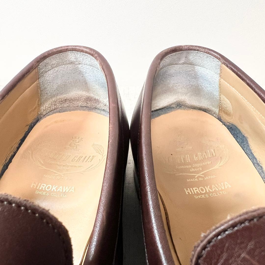 美品★スコッチグレイン ローファー ビジネスシューズ 本革 定番型 幅広