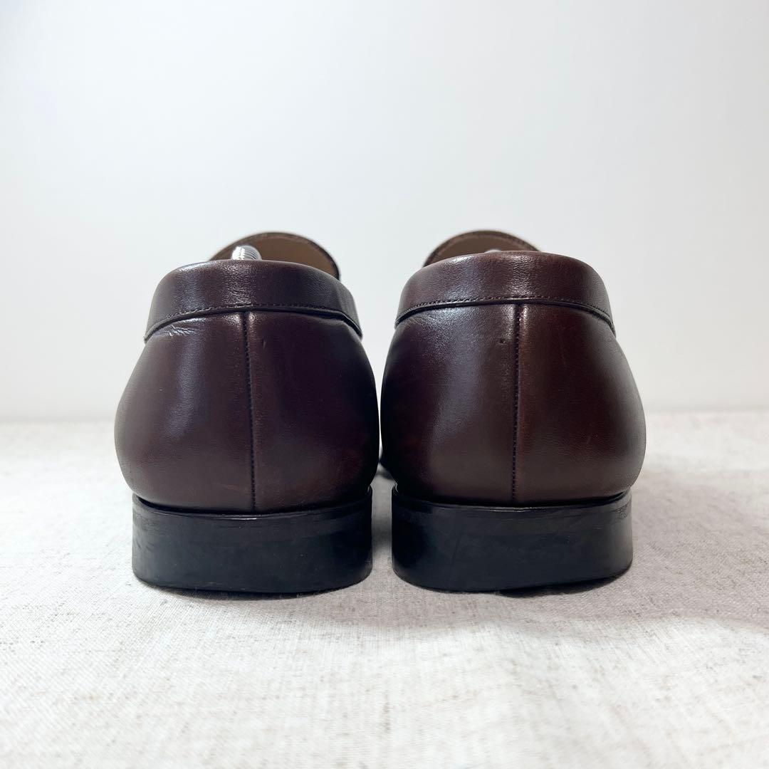 美品★スコッチグレイン ローファー ビジネスシューズ 本革 定番型 幅広