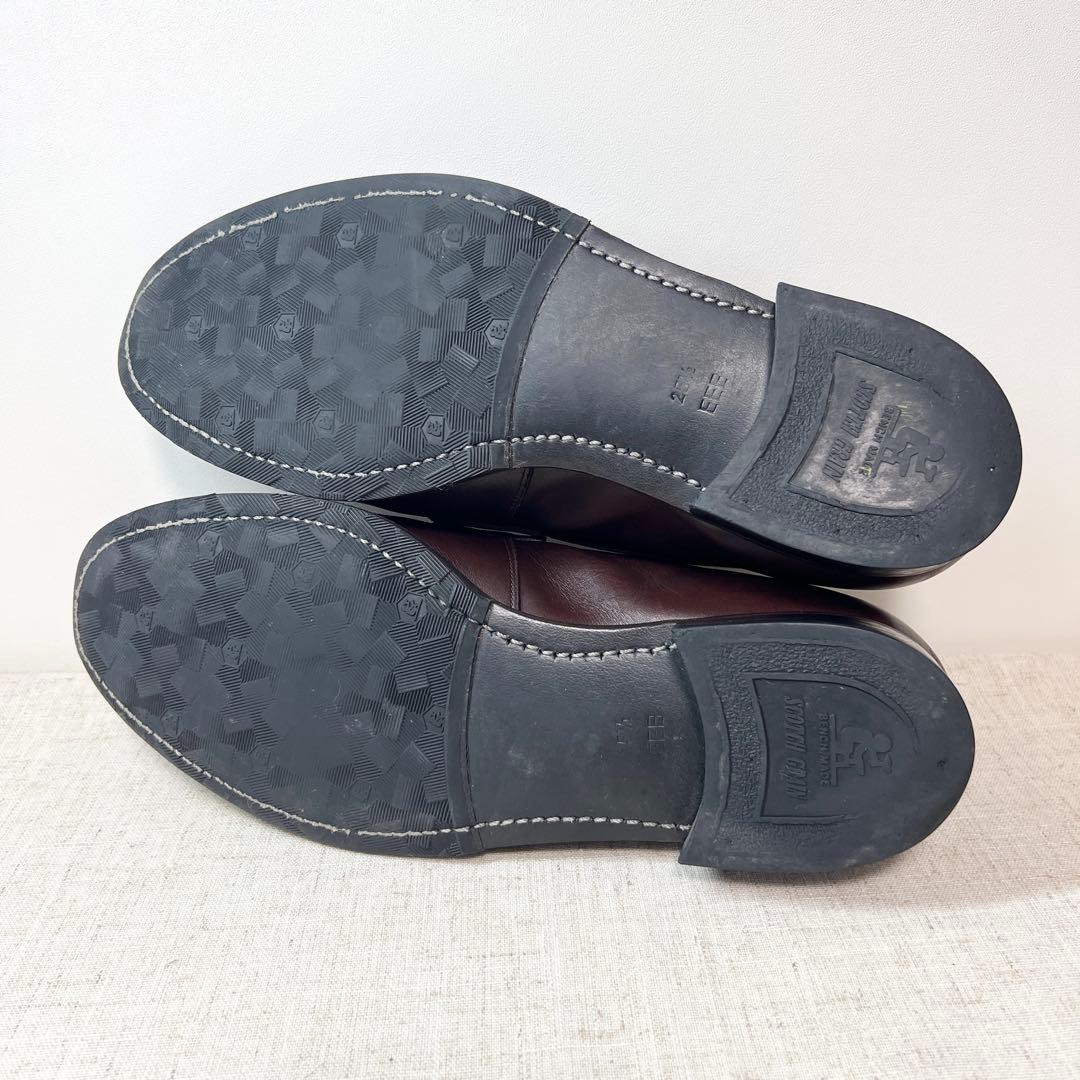 美品★スコッチグレイン ローファー ビジネスシューズ 本革 定番型 幅広