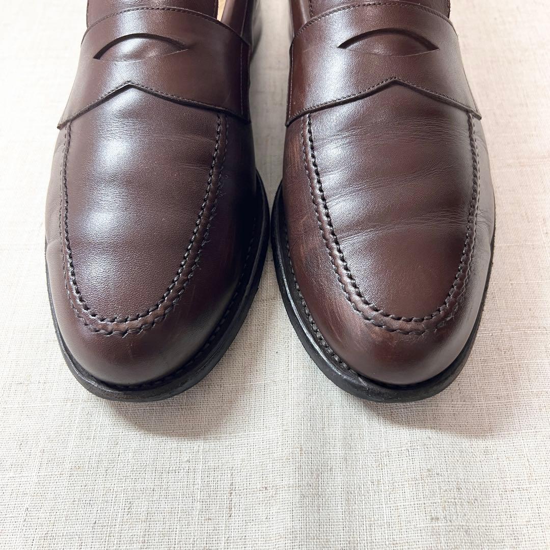 美品★スコッチグレイン ローファー ビジネスシューズ 本革 定番型 幅広