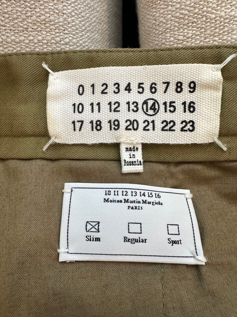 【最終価格】メゾンマルタンマルジェラ15SSリネン混 チノコットンパンツ