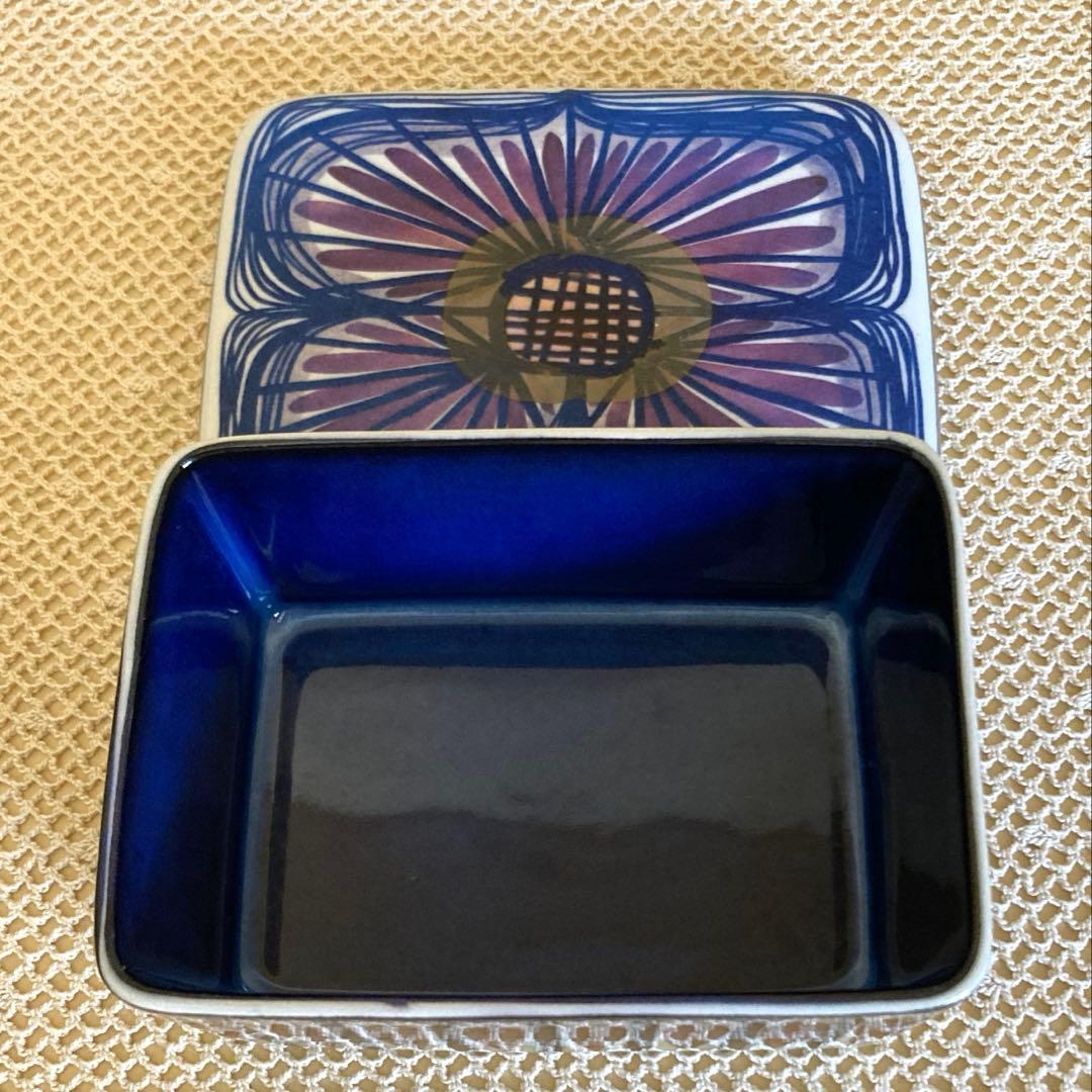 ロイヤルコペンハーゲン テネラ 紫の花バターボックス デンマーク製 1個