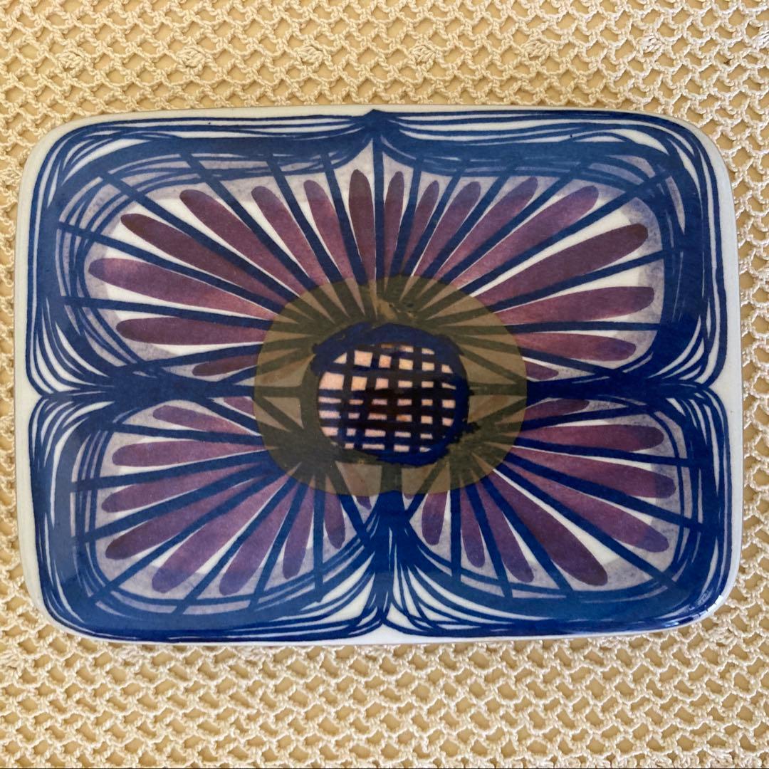 ロイヤルコペンハーゲン テネラ 紫の花バターボックス デンマーク製 1個