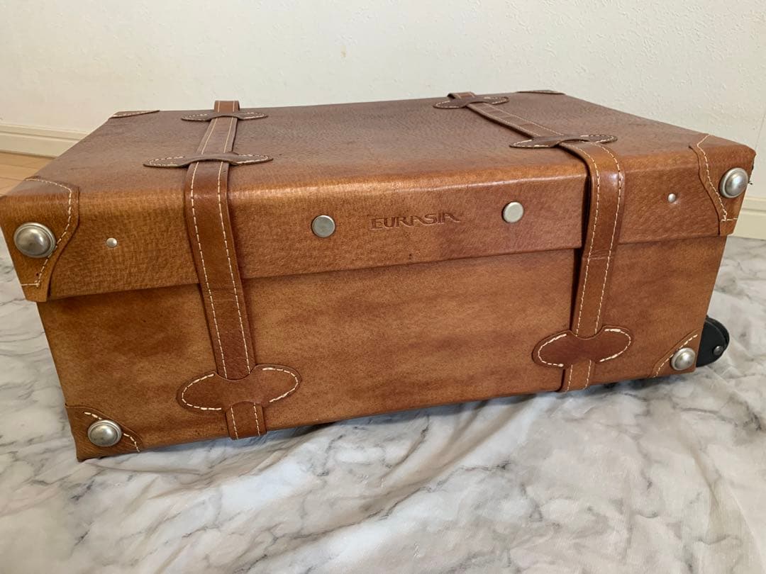 【美品】ユーラシアトランク レトロ　スーツケース ブラウン