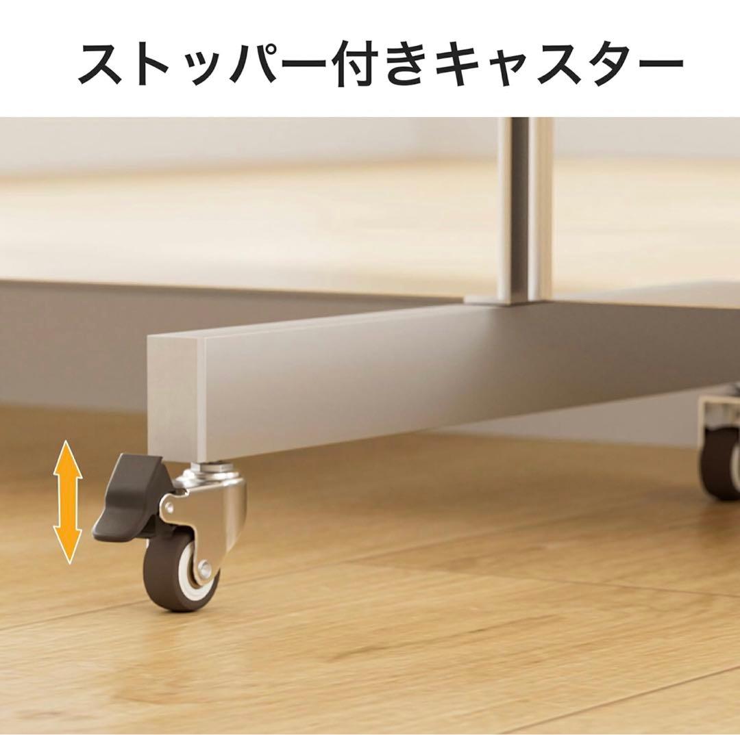 割れない 鏡 姿見 キャスター付きスタンドミラー 大きめ ホワイトフレーム