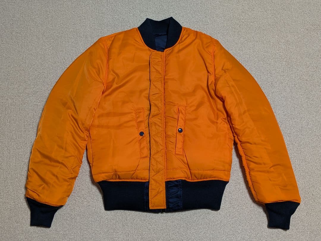 極美品 アルファインダストリーズ MA-1 紺フライトジャケット 空軍 米国古着