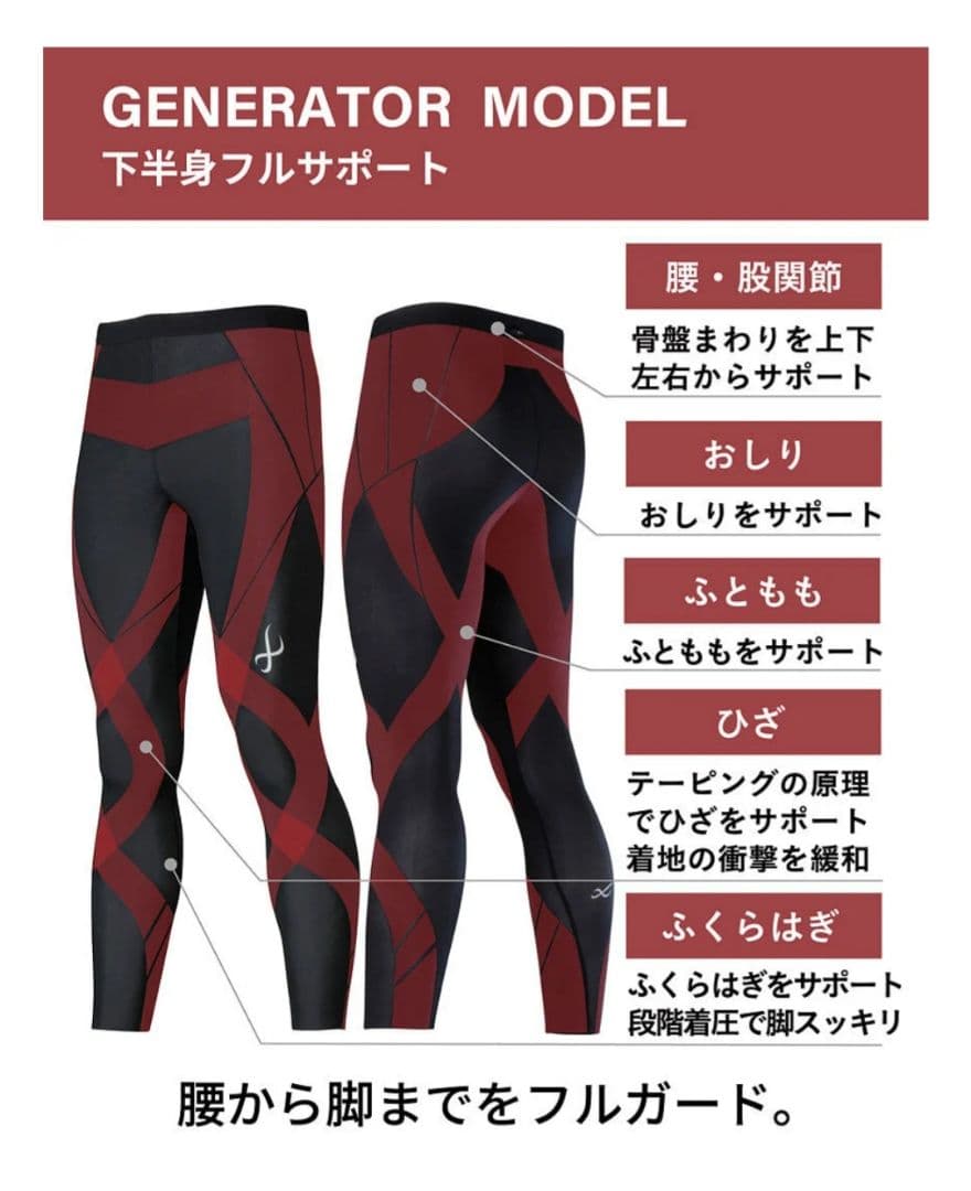 ★新品・未使用★ CW-X スポーツタイツ、ジェネレーター、Sサイズ　②