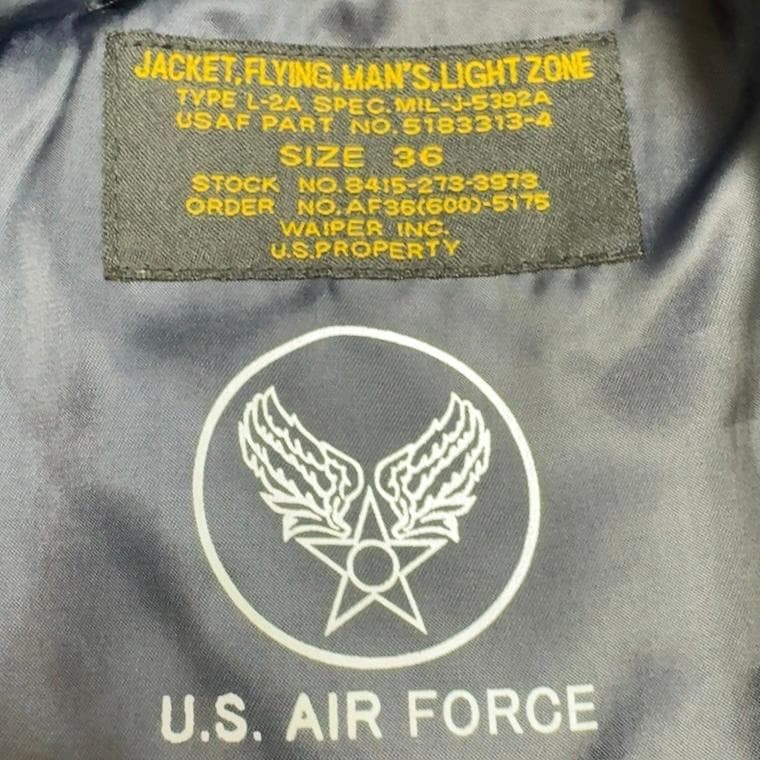WAIPER L-2A フライトジャケット 米軍 MIL-J5392A ワイパー