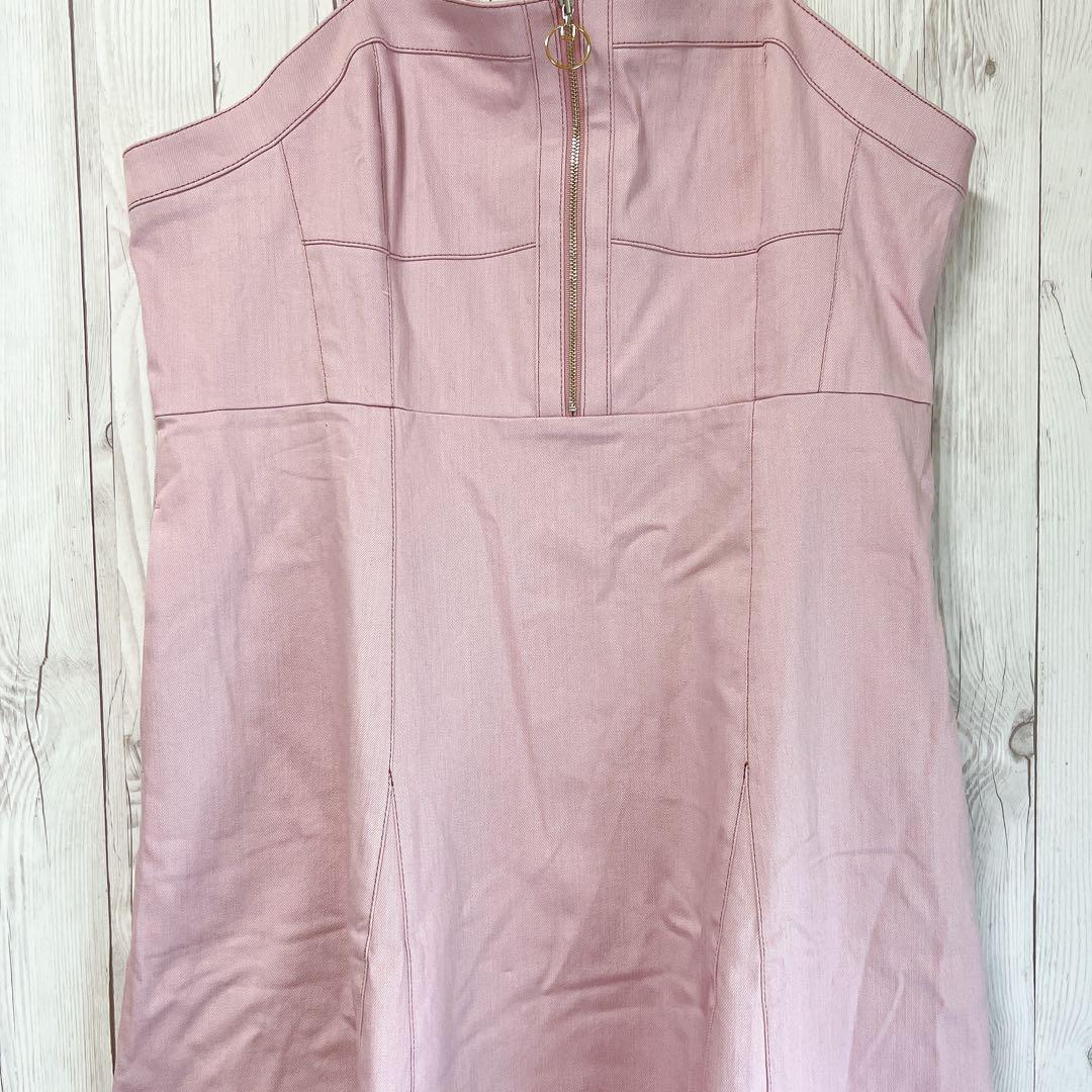 【マーリエルカセット】オーバーオール　スカート　大きめ　ピンク　ワンピース