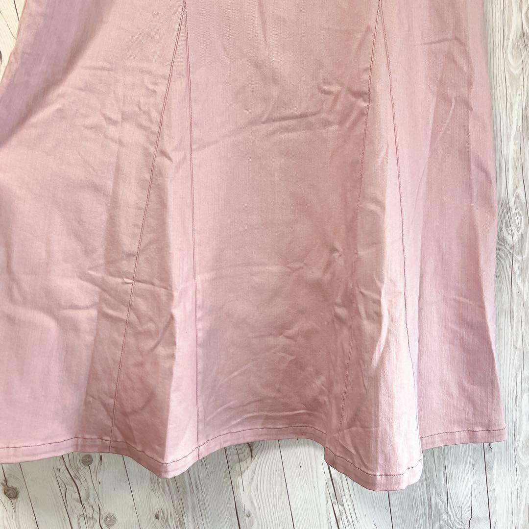 【マーリエルカセット】オーバーオール　スカート　大きめ　ピンク　ワンピース